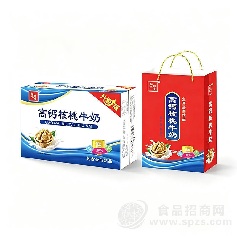 初元醇香高钙核桃牛奶复合蛋白饮品礼盒装
