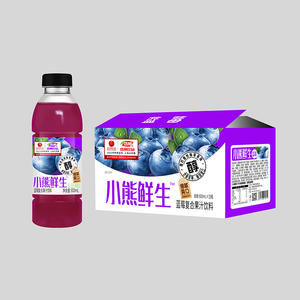 小熊鲜生蓝莓复合果汁饮料600mlx15瓶