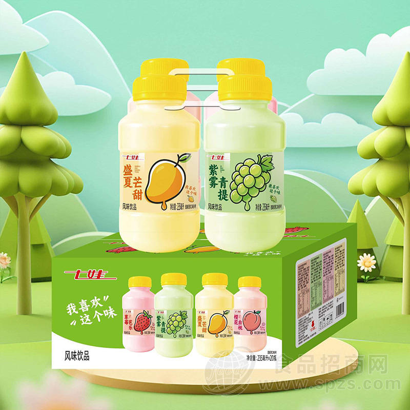 七娃水果味风味饮品235mlx20瓶