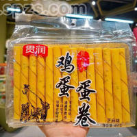 贯润鸡蛋蛋卷芝麻味休闲食品休闲零食450克