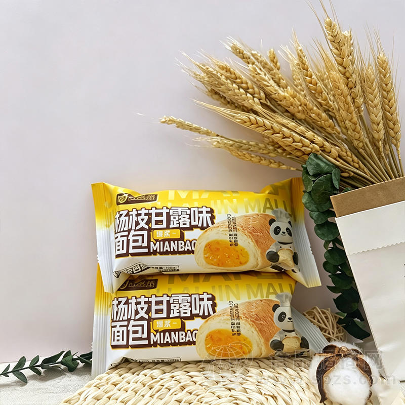 金麦莱杨枝甘露味面包烘焙食品爆浆夹心面包