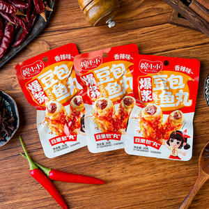 婉小小爆浆豆包鱼丸香辣味26克休闲零食
