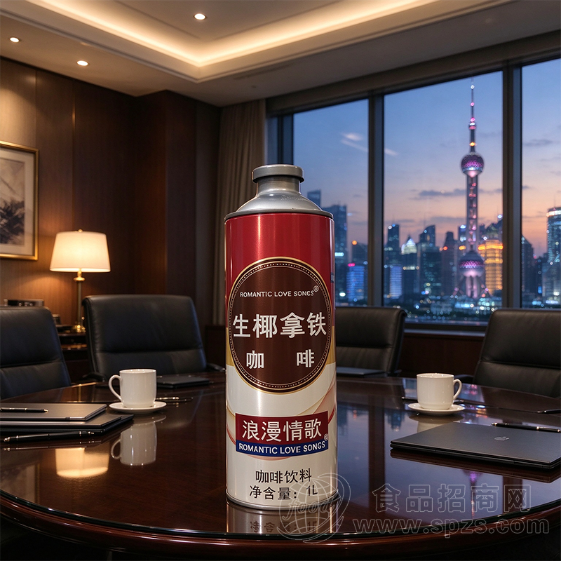 浪漫情歌生椰拿铁咖啡饮料1L罐装饮料