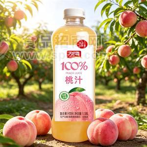 天合露100%桃汁复合果汁饮料1.58L无菌冷灌