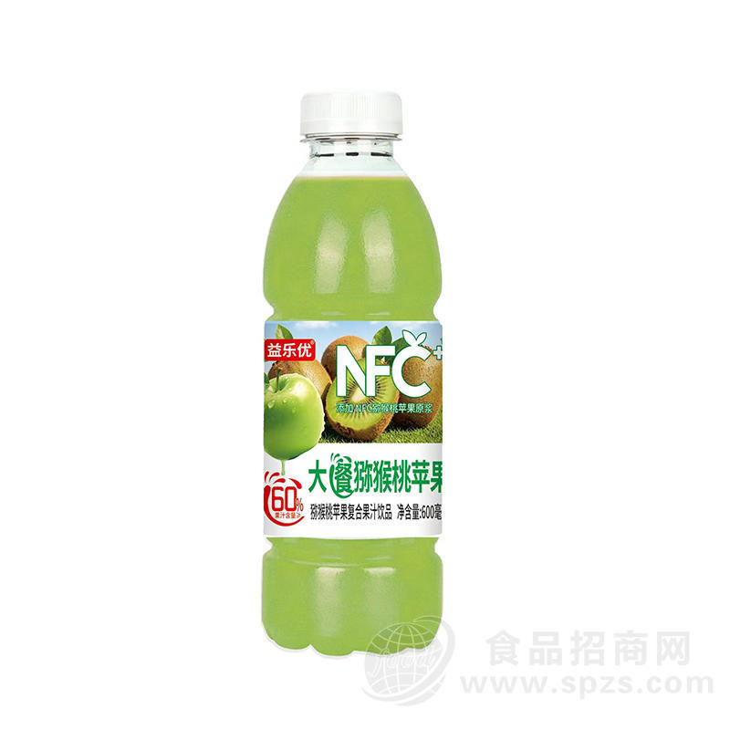 益乐优猕猴桃苹果复合果汁饮品饮料600ml