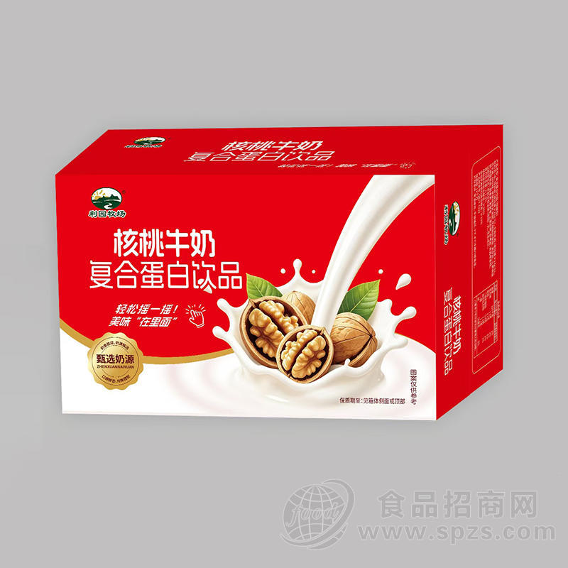 利园牧场核桃牛奶复合蛋白饮品箱装