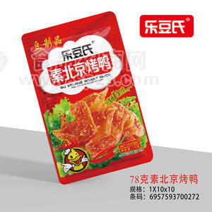 乐豆氏素北京烤鸭休闲豆制品休闲零食78克