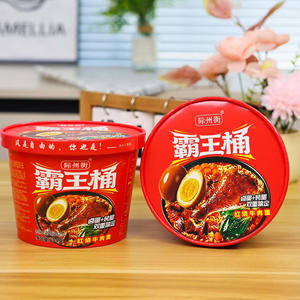 际州街霸王桶红烧牛肉面卤蛋+烤腿198克