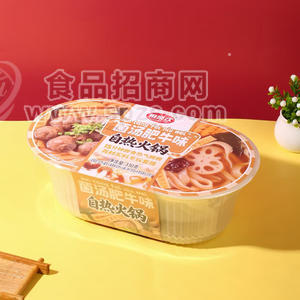 相聚欢菌汤肥牛味自热火锅方便食品330克