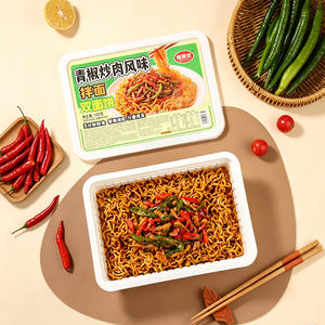 相聚欢青椒炒肉风味拌面双面饼165克方便食品