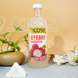 葡口100%果汁妃子笑荔枝汁复合果汁饮料1.25L