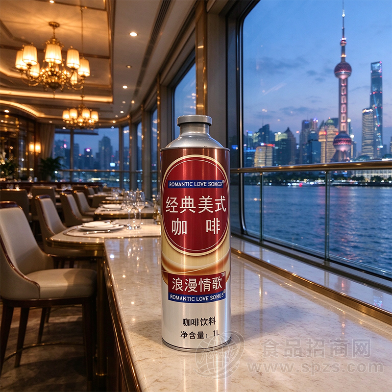 浪漫情歌经典美式咖啡饮料1L罐装饮料