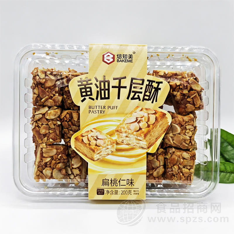 焙知美黄油千层酥扁桃仁味糕点200克