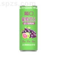 葡口益生元果粒葡萄芭乐复合果汁饮品320ml