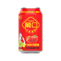 葡口好运连连益生元果粒草莓汁饮料310ml