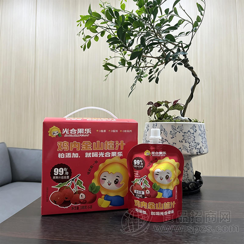 光合果乐鸡内金山楂汁108克x6袋果汁饮料