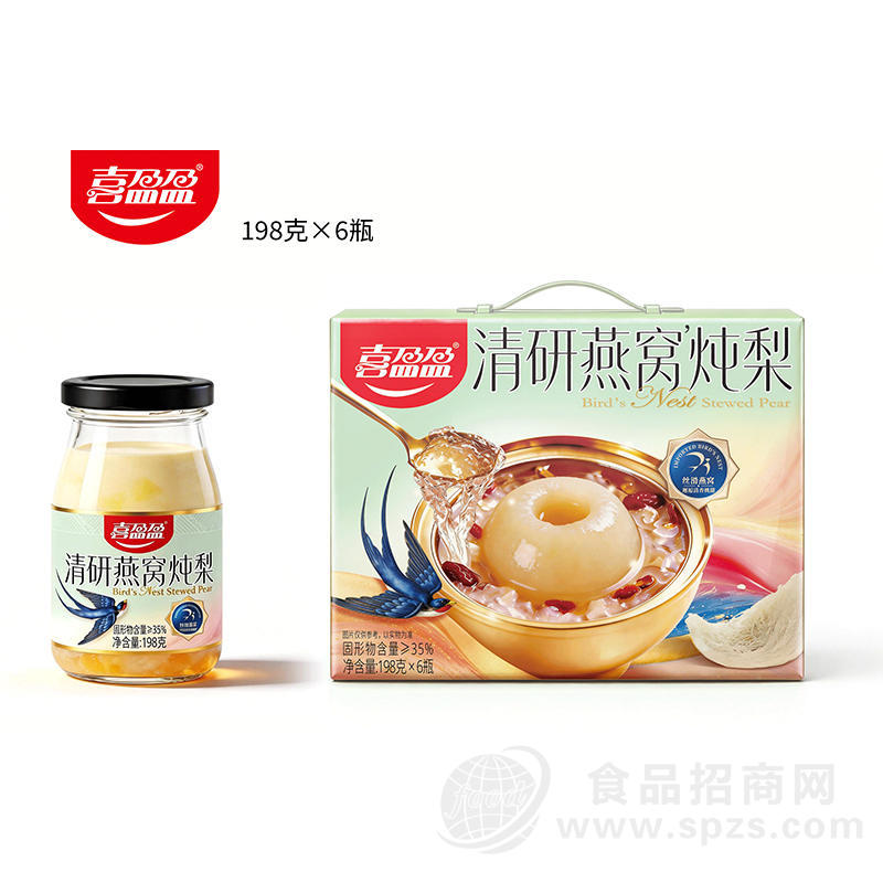 喜盈盈清研燕窝炖梨198gx6瓶礼盒装