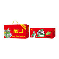 葡口益生元果粒葡萄汁饮料490mlx12罐