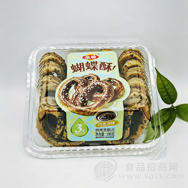 泓盼蝴蝶酥巧克力味烘烤类糕点190克