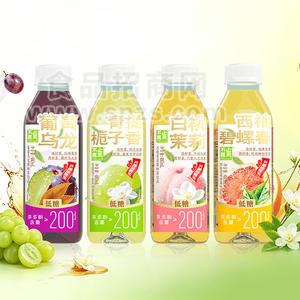 不止夏天低糖果茶饮品白桃茉莉葡萄乌龙480ml