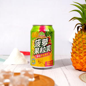 廣氏菠萝果粒爽复合果汁饮料310ml罐装饮料