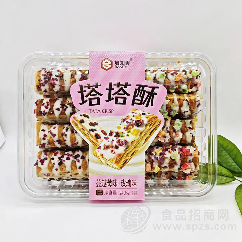 焙知美塔塔酥蔓越莓味+玫瑰味糕点240克